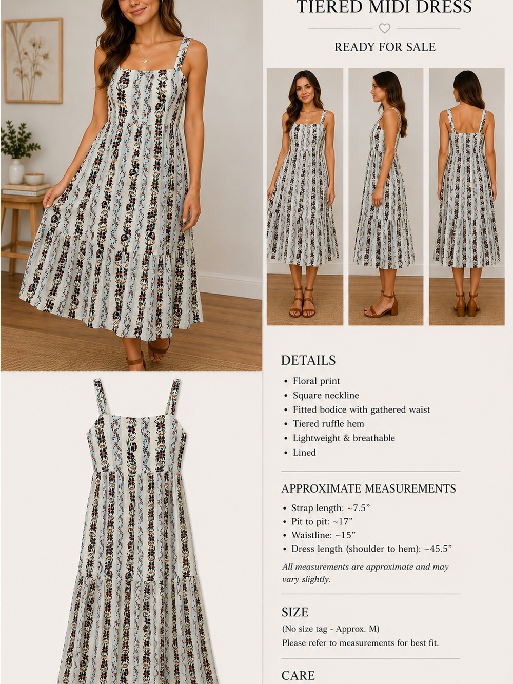 Floral Tiered Midi Dress